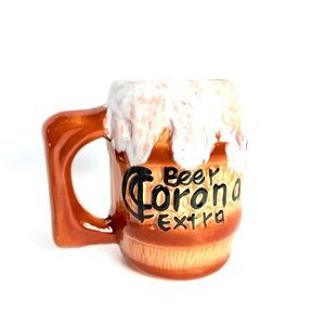 Vintage Corona Extra Beer Mug Made in Mexico 32 Oz Tarro De Barro Corona